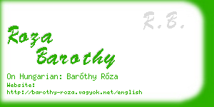 roza barothy business card