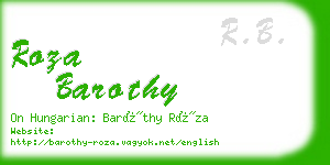 roza barothy business card